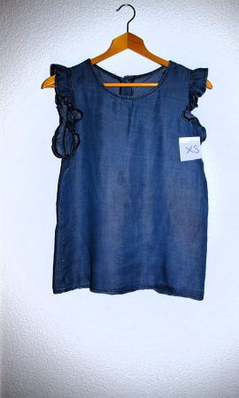 Ärmelloses Jeans-Top, Grösse XS