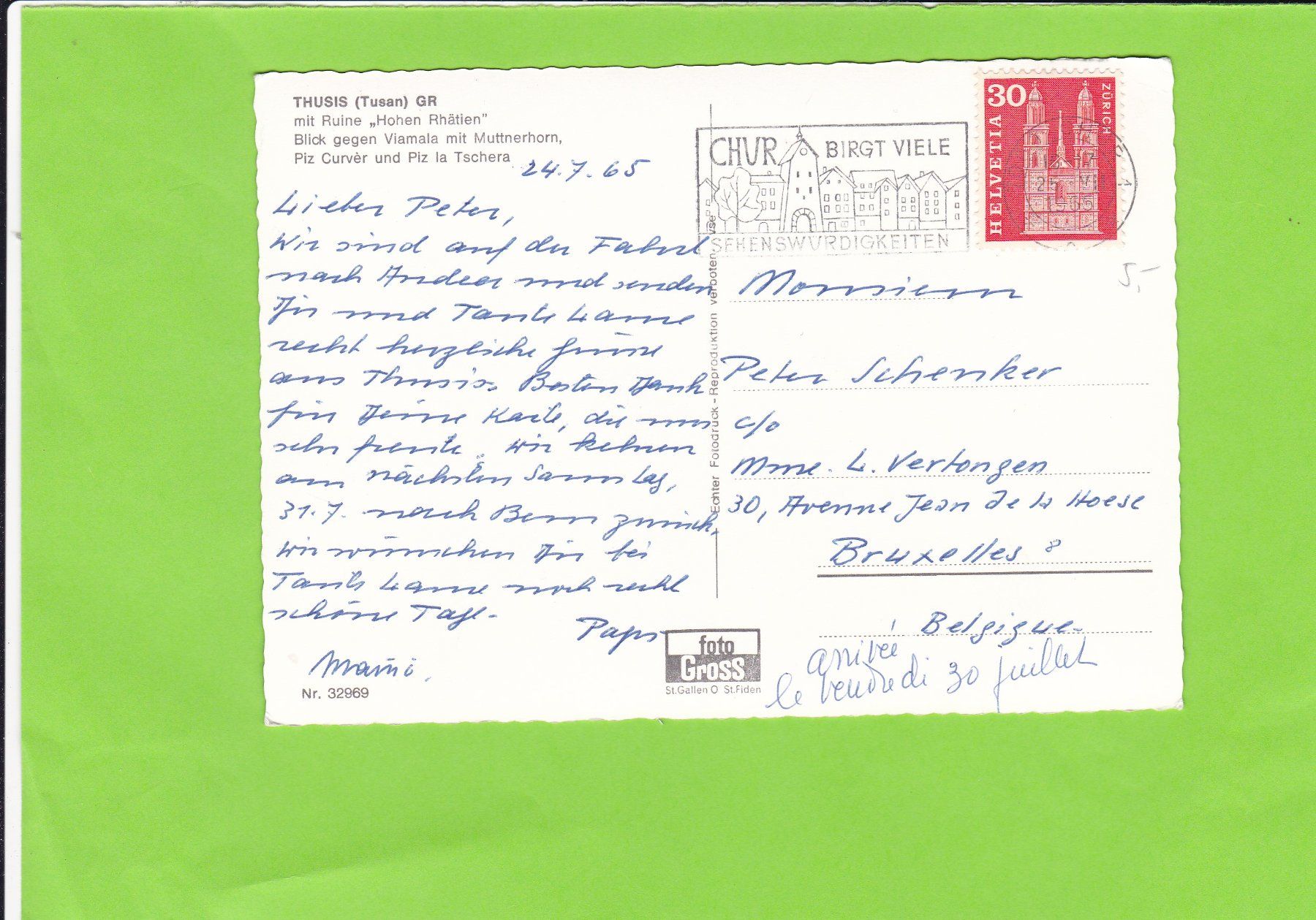 Cartes postales: Thusis – D'occasion à St. Peterzell par neckertal 1