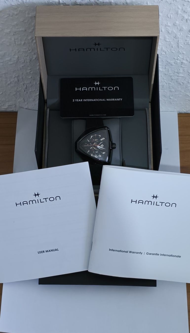 Hamilton Orologi: HAMILTON Shaped Ventura Elvis80 Skeleton Dragon Noir – Usato da Les Acacias venduto da watinjo 7