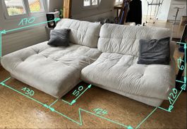 Hubacher Plüsch Sofa impregniert