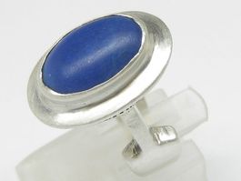 Vintage massiv Ring Silber 925 Lapislazuli Gr. 50