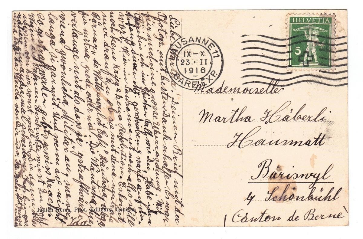 Cartoline postali: AK. PAX-1916 – Usato da Büetigen venduto da philat 1