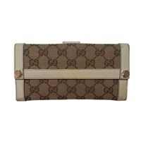 GUCCI GG LOGO WALLET / CANVAS BEIGE