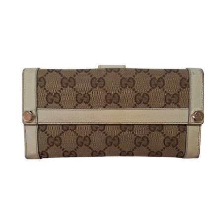 GUCCI GG LOGO WALLET / CANVAS BEIGE