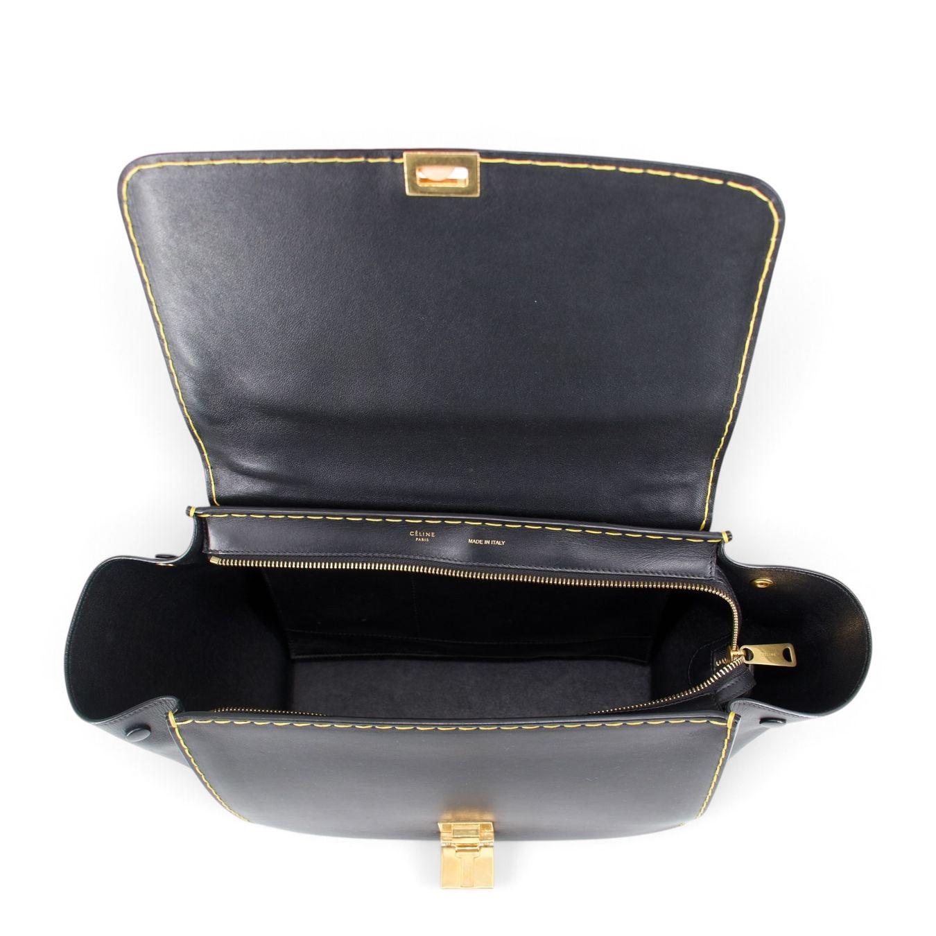 Celine Borse da donna: Céline Trapèze schwarz/gelb – Usato da Binningen venduto da Designerlabels 4