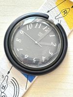 Armbanduhr Swatch Pop schwarz weiss gebraucht Zustand