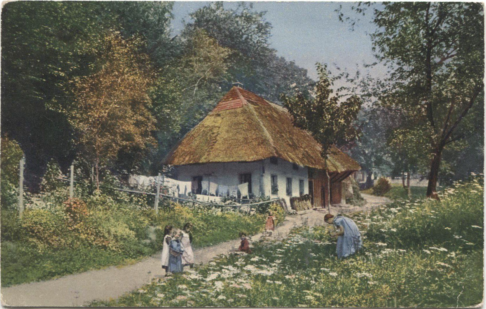 Cartoline postali: LANDWIRTSCHAFT/STROHDACHHAUS 1920 Aargau – Usato da Wil SG venduto da Clanx