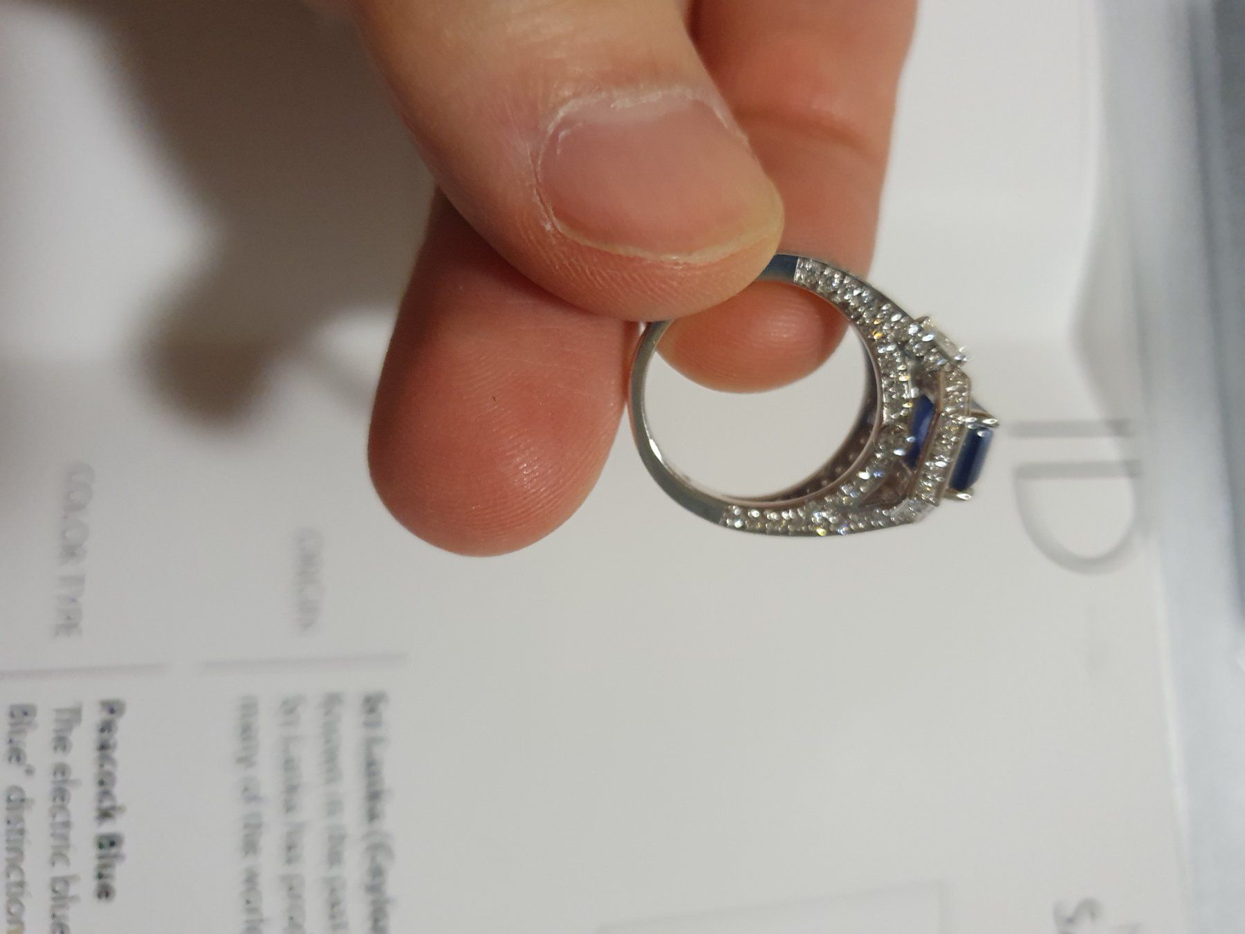 Anelli: Saphirring 2.5 carat mit Diamanten – Nuovo e nell'imballaggio originale da Wallisellen venduto da mou_88kg 2