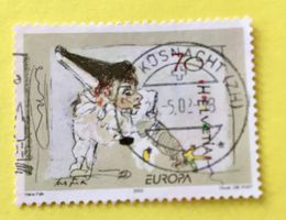 Nr.1051 Pierrot spielt mit dem Faden GESTEMPELT 2002   