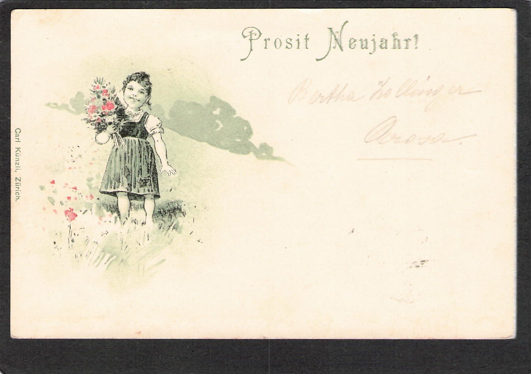 Cartoline postali: AK, Prosit Neujahr , 1900 – Usato da Reichenburg venduto da Pipo-67