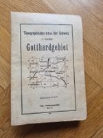 Mappa Antica Gotthardgebiet Gottardo 1944