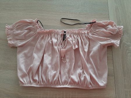 Sommerliches Cropped Oberteil, Gr. L rosa,