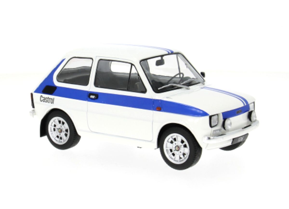 Fiat Modellini d'auto: FIAT 126 WEISS/BLAU 1972 1:18 MCG – Nuovo e nell'imballaggio originale da Suhr venduto da Moebelsiralfred