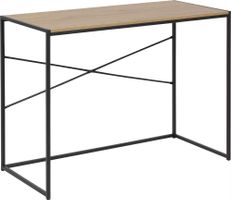 Schreibtisch Eicheoptik Metallgestell schwarz ca. 100cm