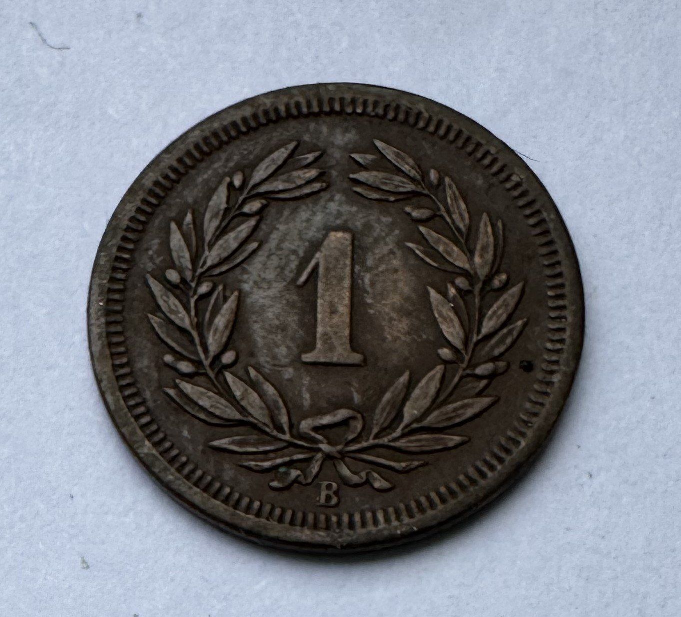 Tutti le monete: 1872 1 Rappen -vz – Usato da Kirchberg SG venduto da Helveticus00 2