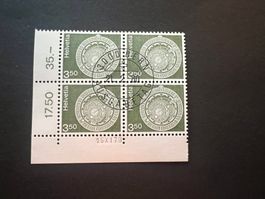 1980 Serie 613  Erstag gest.Viererblock mit Tab (K19)