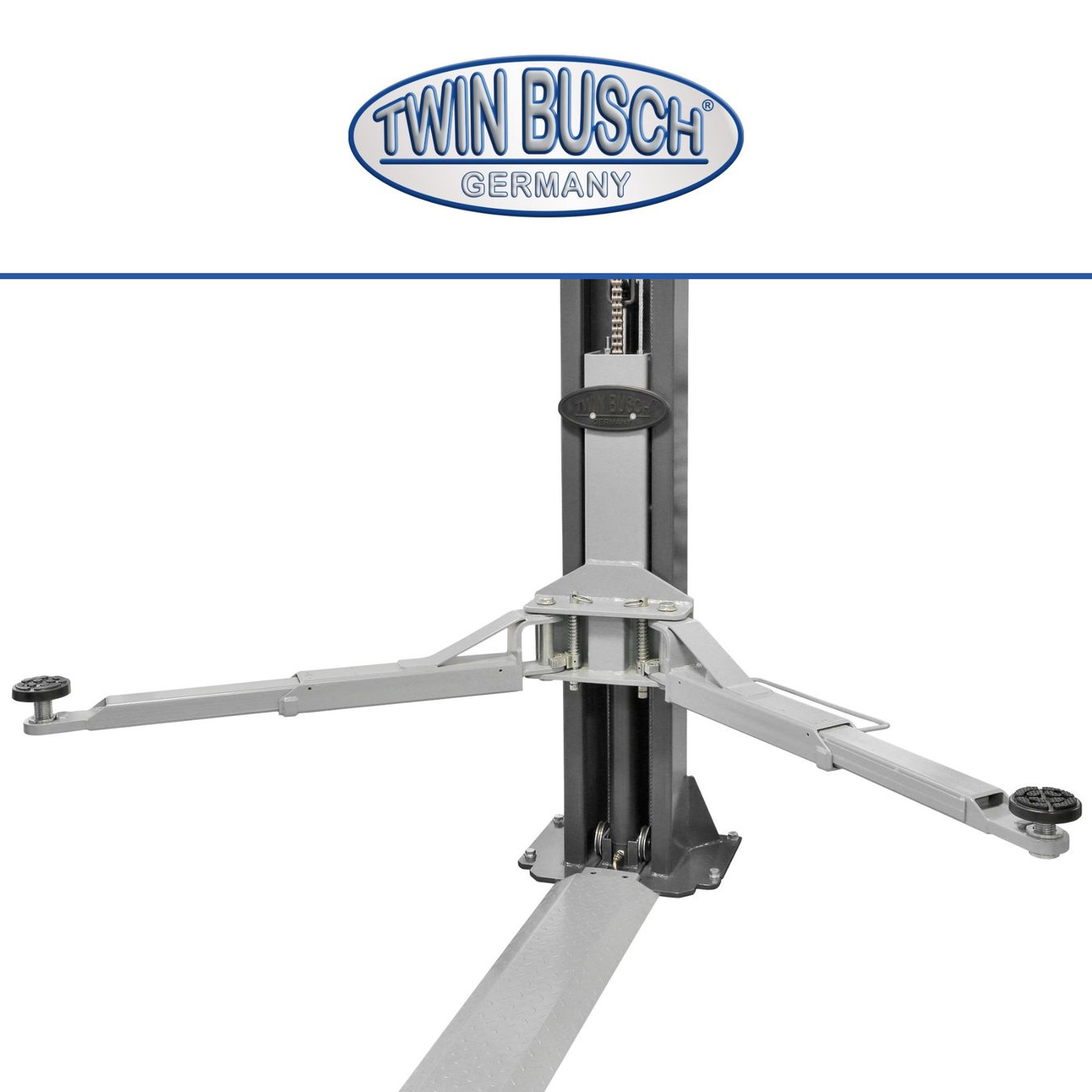 Twin Busch Piattaforme elevatrici & Crick: 2 Säulen Hebebühne 4.2 t - BASIC autom. Entriegelung - Grau – Nuovo e nell'imballaggio originale da Rüthi (Rheintal) venduto da Toptool 9