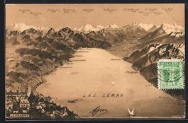 Lausanne, Lac Léman und Gipfelpanorama 