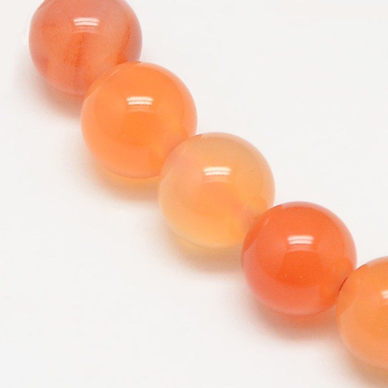 Edelsteine: Achat natürlich rot 6mm 1 Strang – Neu (gemäss Beschreibung) aus Alpnachstad von perlengaby