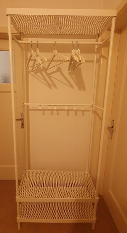 Teleskop-Kleiderstange Verstellbar - Höhe 110-310 Cm, Breite 78-125 Cm, Mit Haken & Ohne Werkzeug Montierbar
