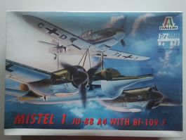 Neu OVP Italeri 072 Mistel 1 JU-88 A4 Bf-109F Luftwaffe 1:72