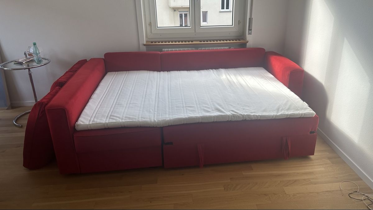 Ikea Sofas: Ecksofa Rot ausziehbar – D'occasion à Bern par Bestchruggler1 5
