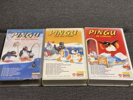 3 VHS Kassetten Pingu, Kinder Kassetten