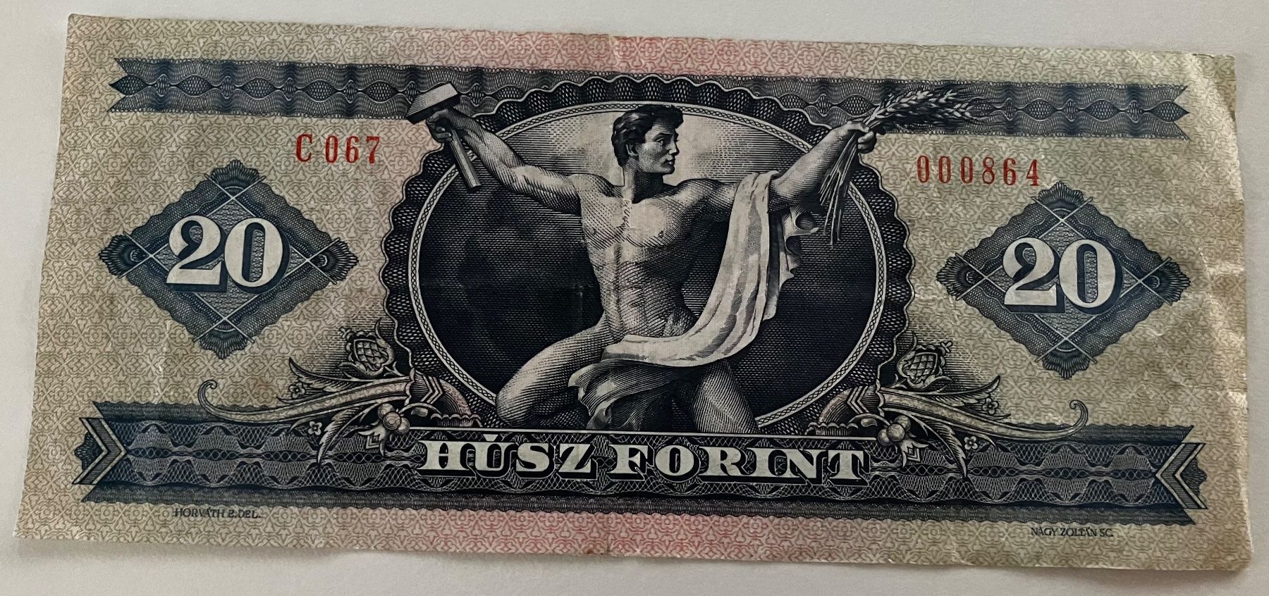 Banconote: Ungarn 20 Forint 1980 – Usato da Algetshausen venduto da Carrhard 1