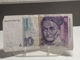 Banconota 10 Deutsche Mark Carl Friedrich Gauss usato