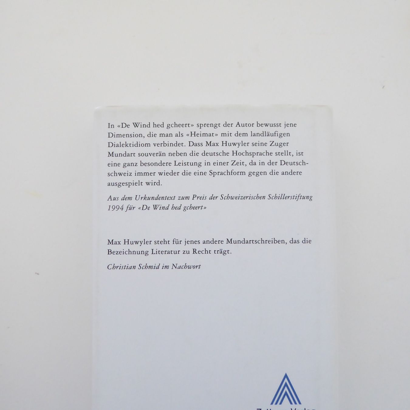 Libri: De Wind hed gcheert - Gedichte von Max Huwyler – Usato da Basel venduto da Kunterbunt12 1