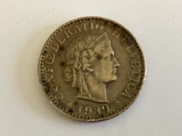 20 Rappen Münze 1939 Schweiz