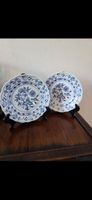 2 assiettes Zwiebelmuster Dubi bleu blanc 26 cm bon etat