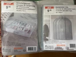 Kleiderhülle 3 Stk. & Schuh-Organizer Set, neu & OVP! 53