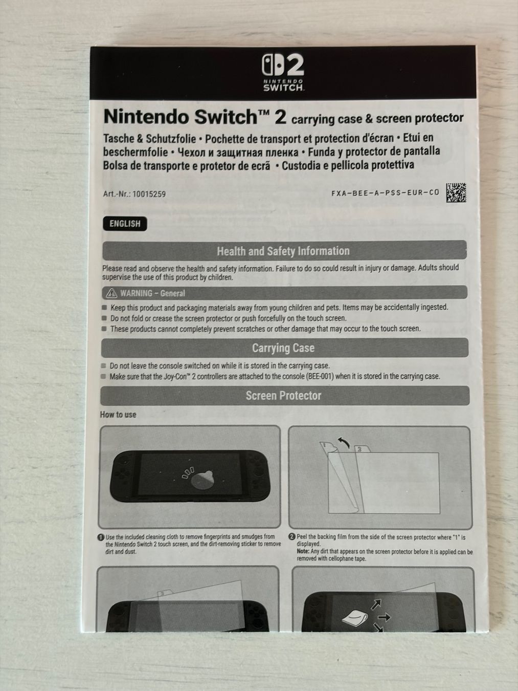 Nintendo Custodie protettive: Nintendo Switch 2 Screen Protector / Original Nintendo / OVP – Usato da Kriens venduto da dannypucci 2