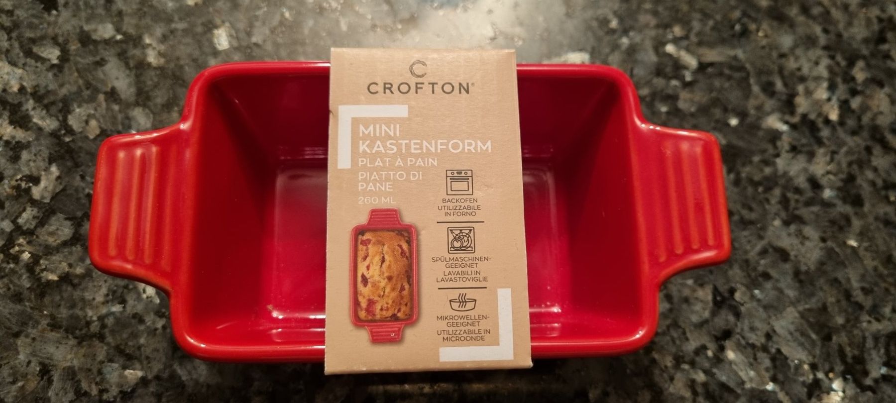 Teglie da forno: Crofton Mini Kastenform rot, neu & unbenutzt – Nuovo (secondo la descrizione) da egliswil venduto da Maggy6