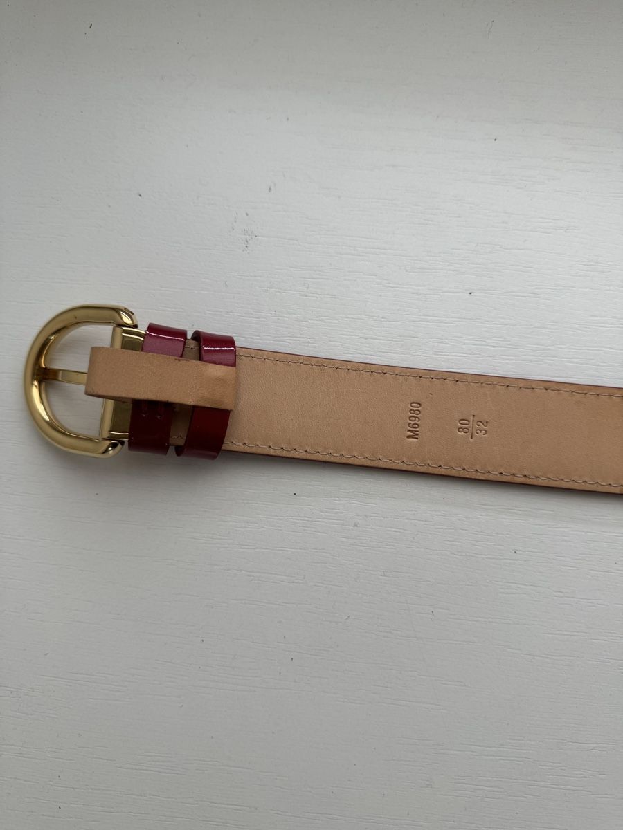 Louis Vuitton Gürtel: Louis Vuitton Vernis Belt Red Gr. 80/32 – Gebraucht aus Hurden von rac_wyf8 3