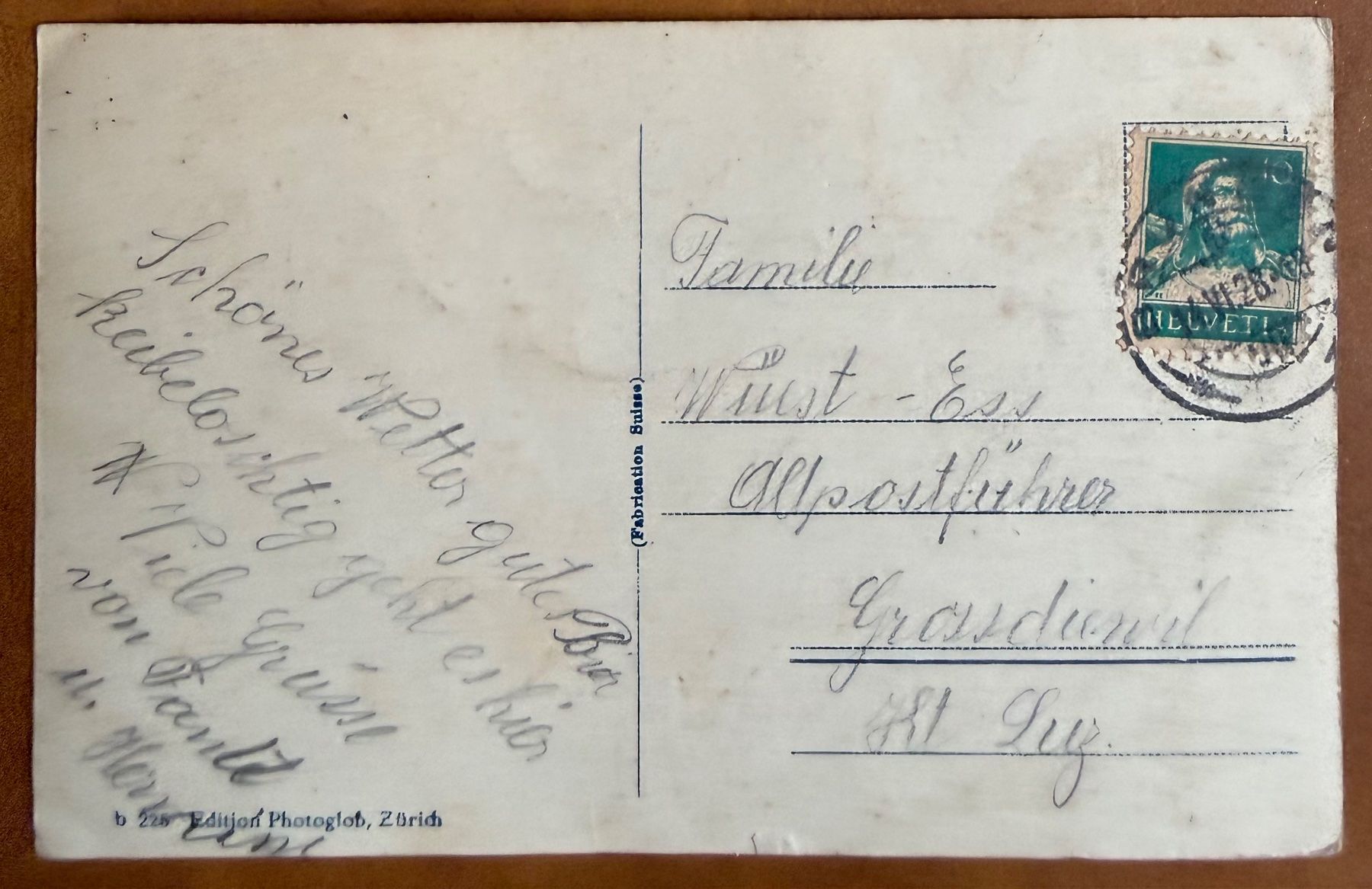 Ansichtskarten: Brunnen - Dampfschiff - Treib 1928 – Gebraucht aus Lutry von Ediego 1