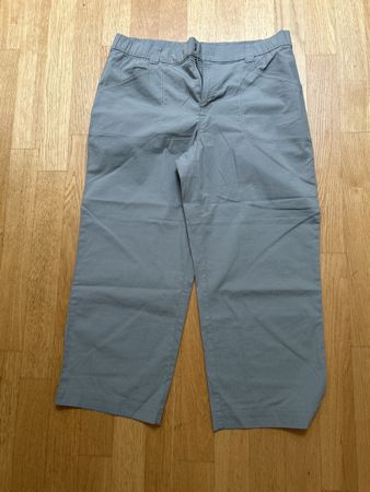 Bonita Sommer 3/4 Caprihose, beige, Gr. 42, leichte Stoffhos