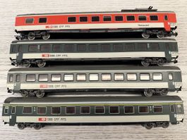Märklin 4123, 2x 4124, 4125 SBB Personenwagen