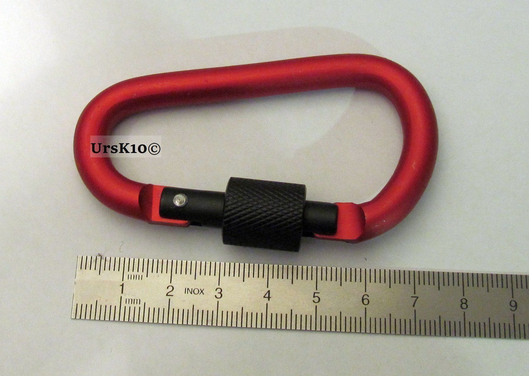 Attrezzatura da arrampicata: NEUE Karabiner mit Gewinde Gr. 80 mm 3 Stück – Nuovo e nell'imballaggio originale da St. Margarethen TG venduto da ursk10 2