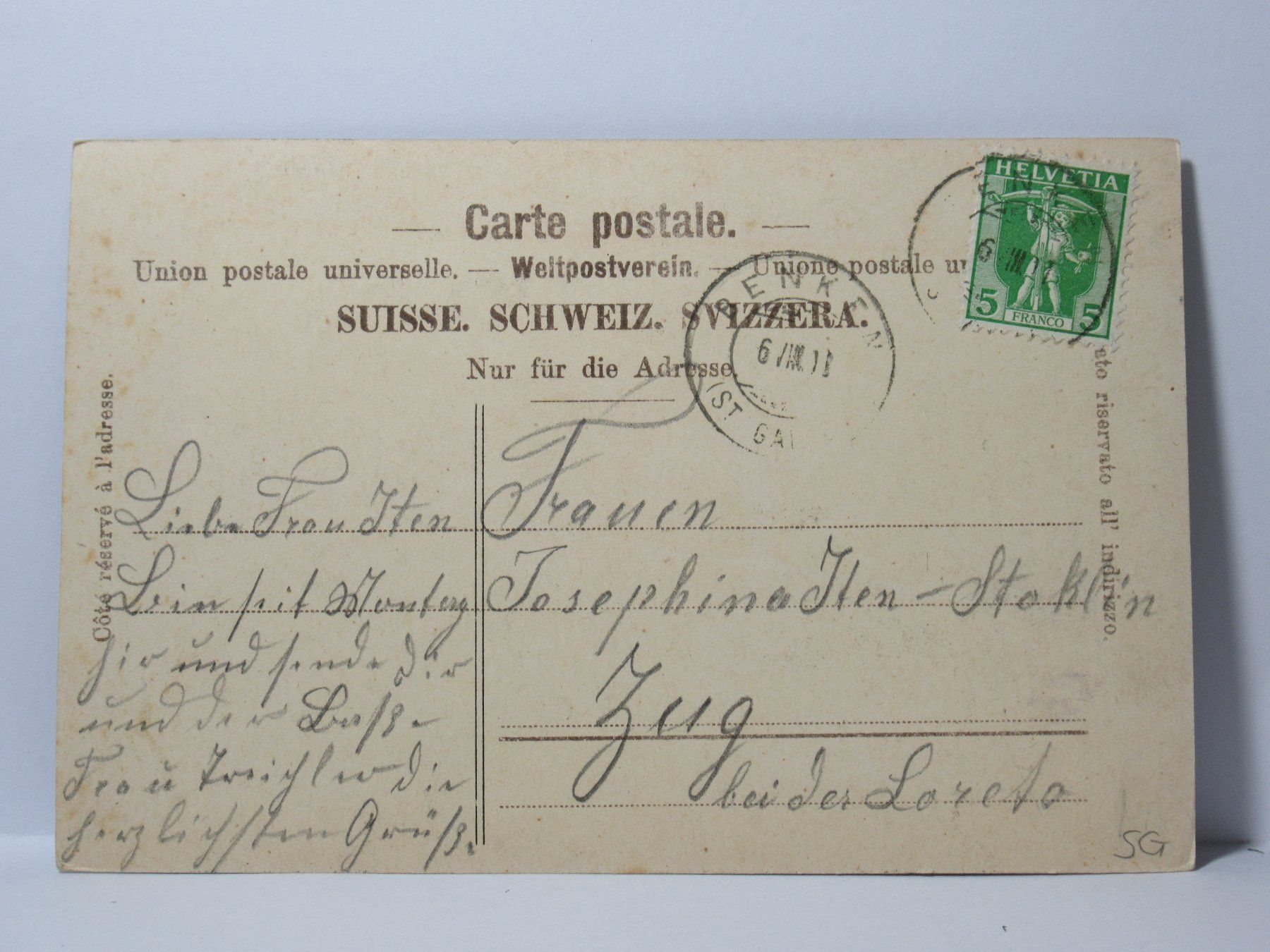 Cartoline postali: Gruss aus Maria Bildstein Benken , Oelberg – Usato da Grenchen venduto da Bluemchen1900 1