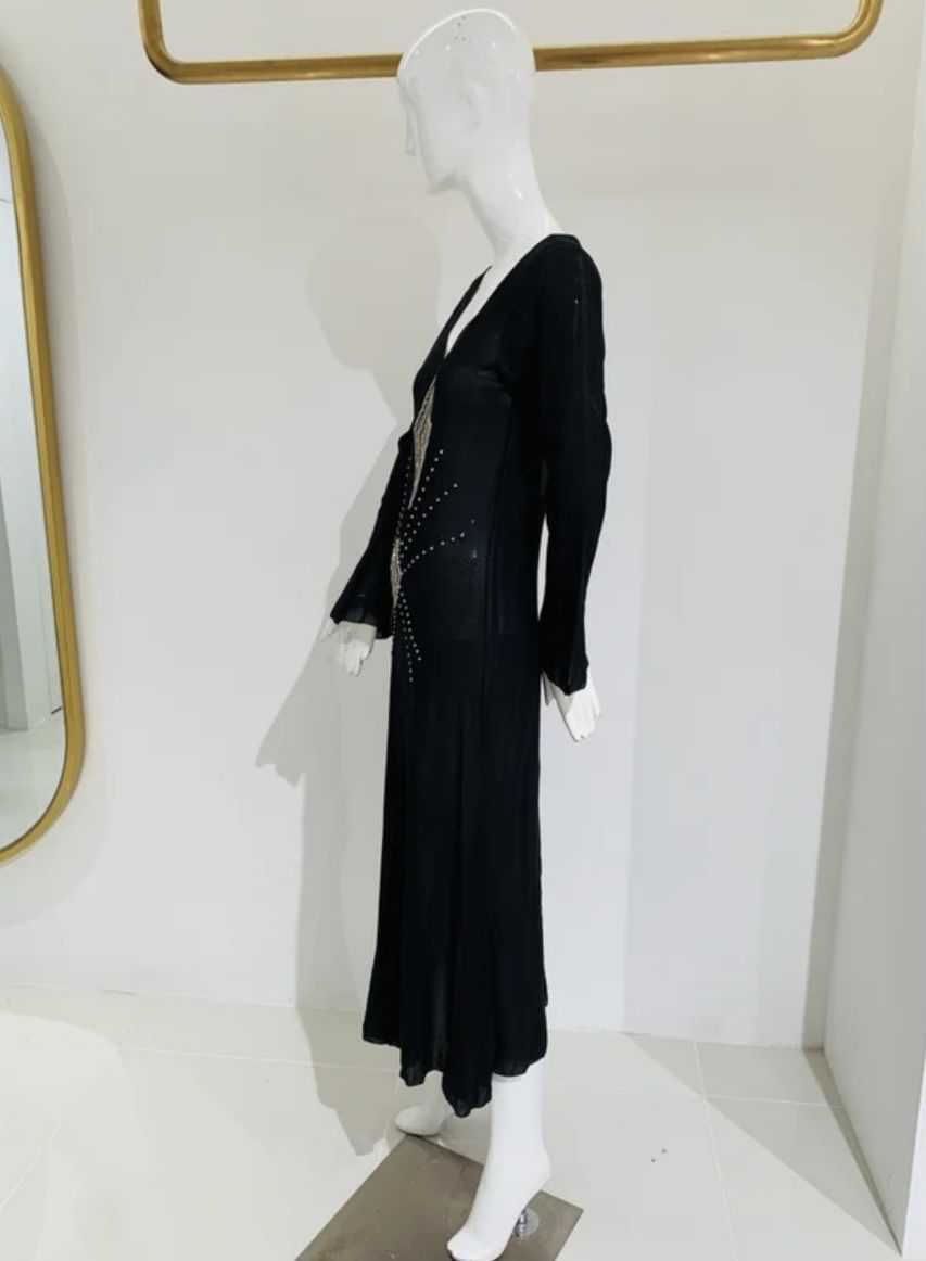 Vestiti: Hand-Embellished • Silk-Georgette • Elegant Open Back – Usato da Zürich venduto da Souljunic 3
