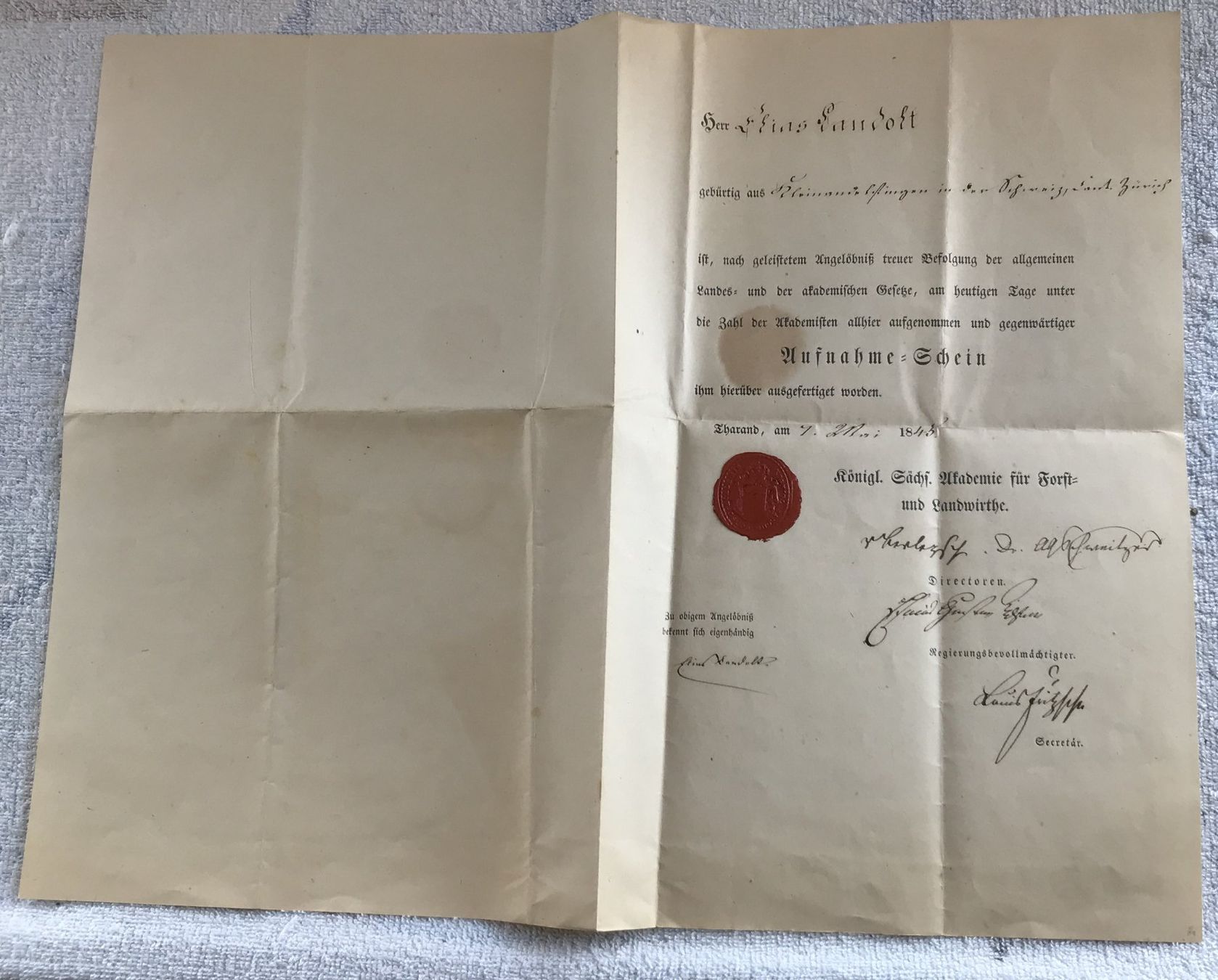 Documenti: ANTIKER BRIEF 1845 – Usato da Ostermundigen venduto da wini63 3
