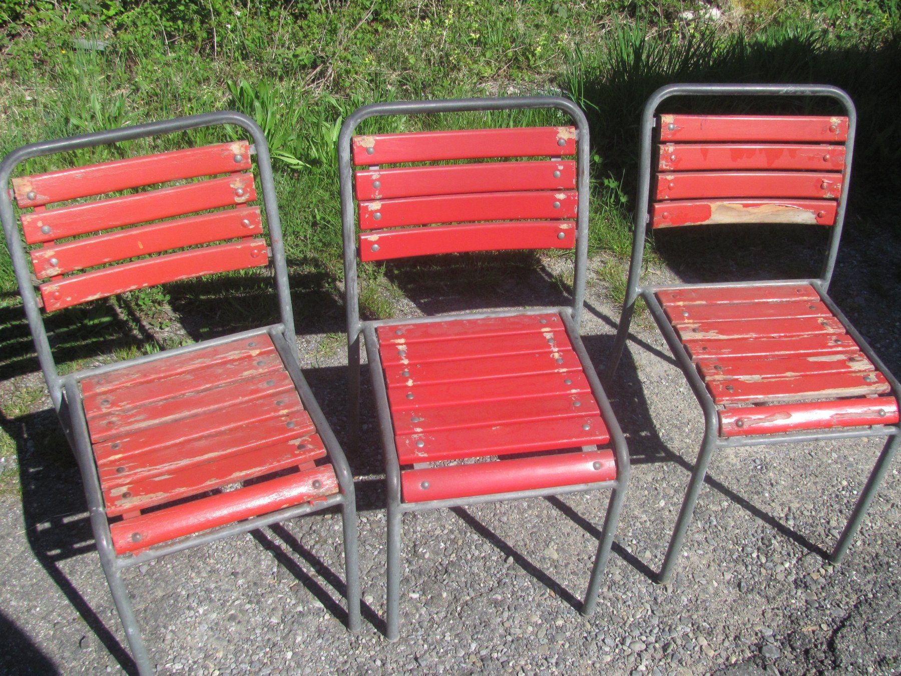 Embru Stühle: 9x EMBRU Gartenstuhl 1009 von 1940 ? – Gebraucht aus Malters von Monark 6