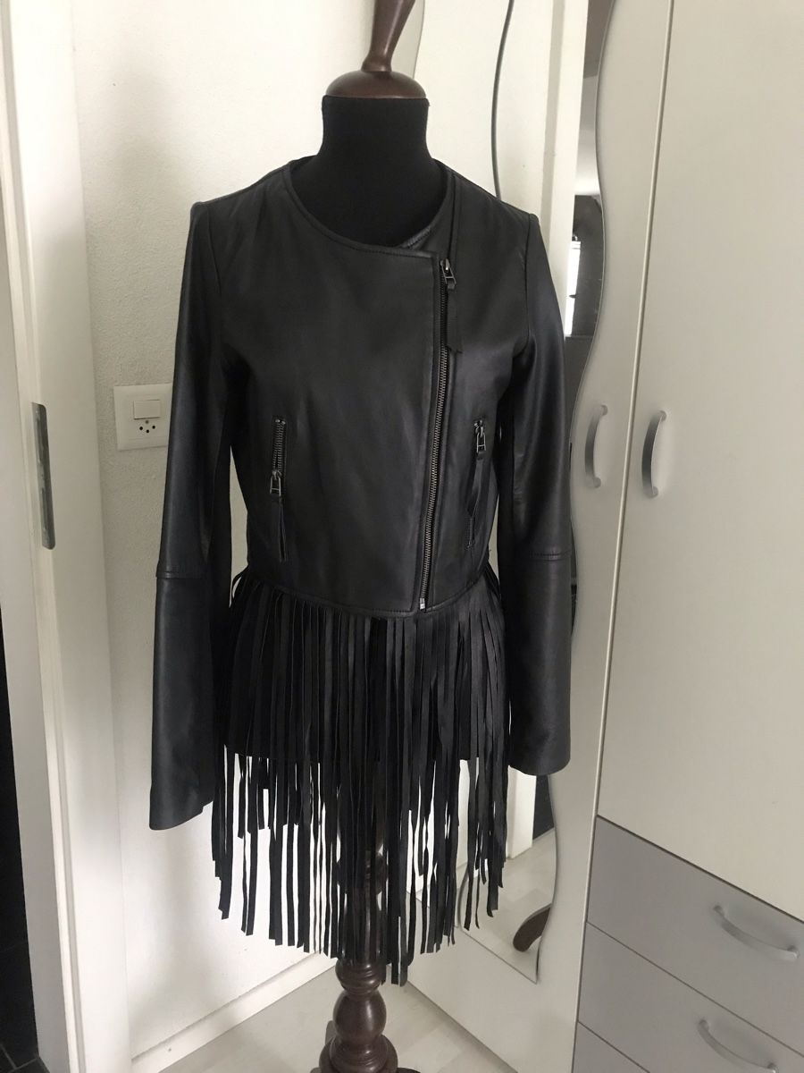 Giacche: kurze Lederjacke mit Fransen aus Lammnappa – Nuovo (secondo la descrizione) da Bremgarten AG venduto da Belana0 1