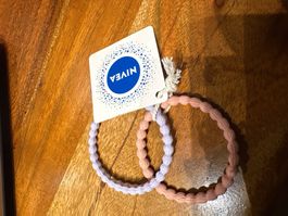 NIVEA Haargummis 2er Set lila/rosa neu mit Etikett