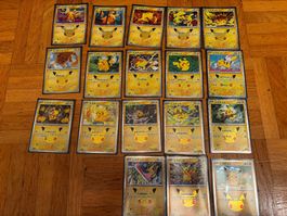 Pikachu Karten 30 Jahre anniversary 