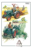 Blechschild-HANOMAG TRAKTOREN 1953