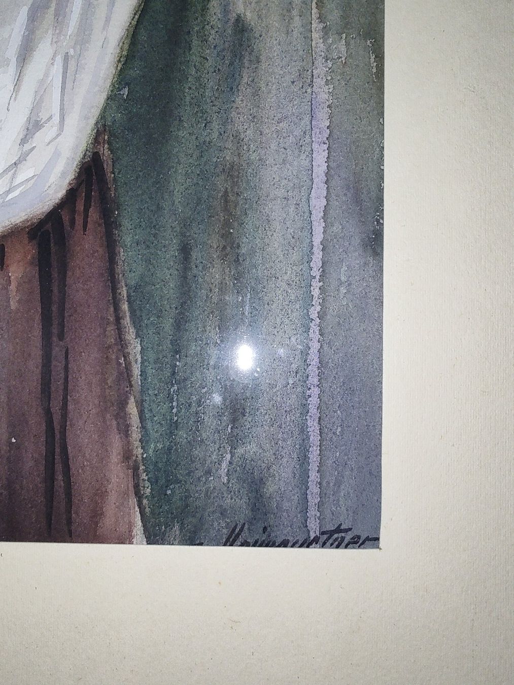 Gemälde: Aquarell E. Heimgartner: Mädchen in Tracht mit Buch – Gebraucht aus Zürich von Qualiflyer 1