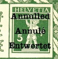 BFK 1917 Helvetia ANNULLED 16EE SBK 750.- RAR